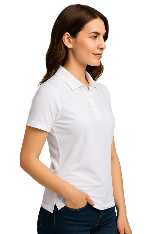 Womens White Polo