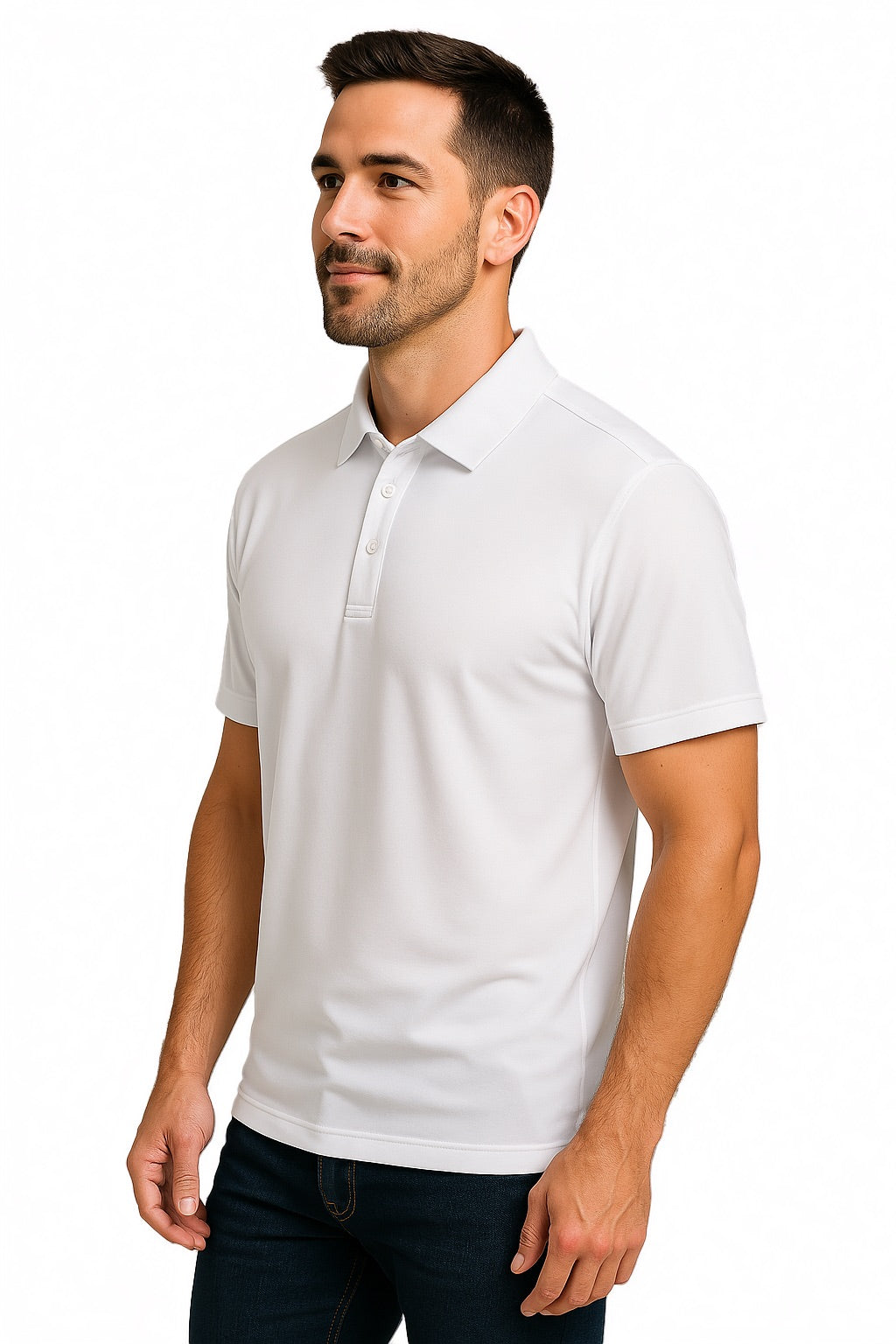 Mens White Polo